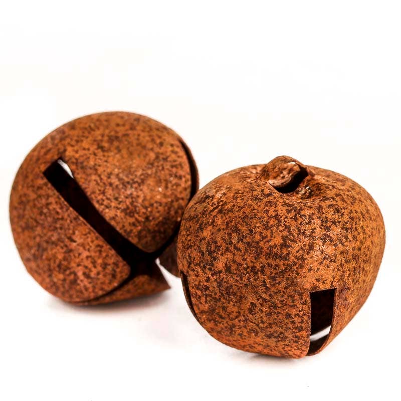 Factory Direct Craft - Wholesale Bell - 45mm Rusty Tin Jingle Bells  - Bag of 2 Rusted Bells3