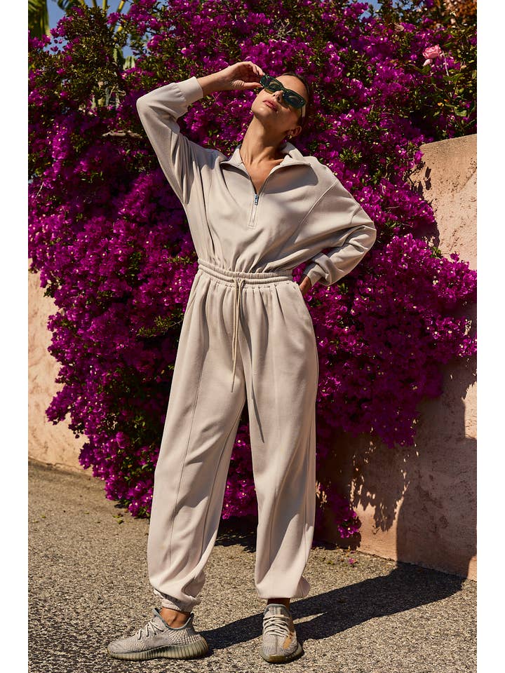 Stone PR18390 - Zoe Soft Knit Jumpsuit for wholesale on Faire