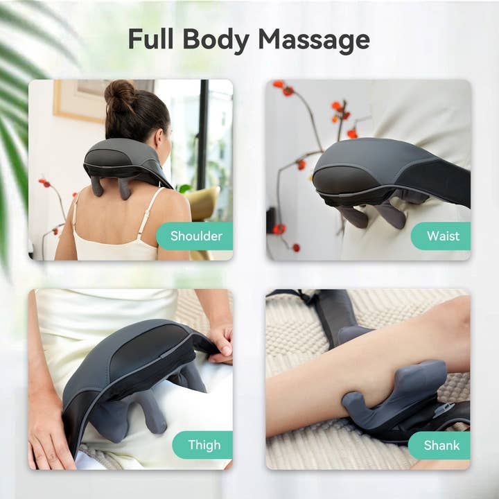 SNAILAX - Wholesale Body Massager - Snailax 4D Deep Kneading Handheld Cordless Neck & Back Massager with Bandage - 6816