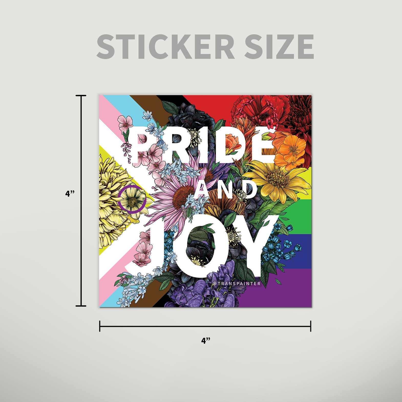 Transpainter - Wholesale Sticker - Pride & Joy Sticker | LGBTQ Pride | Queer Gifts2