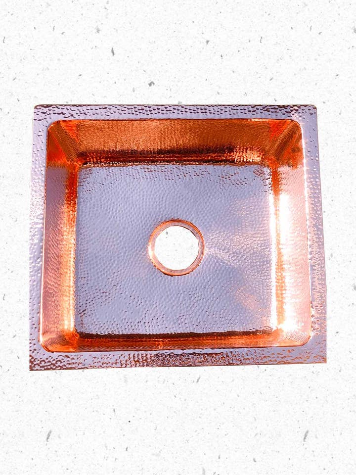Copper Kitchen Sink - Hammered Island sink for wholesale by Palmeraies