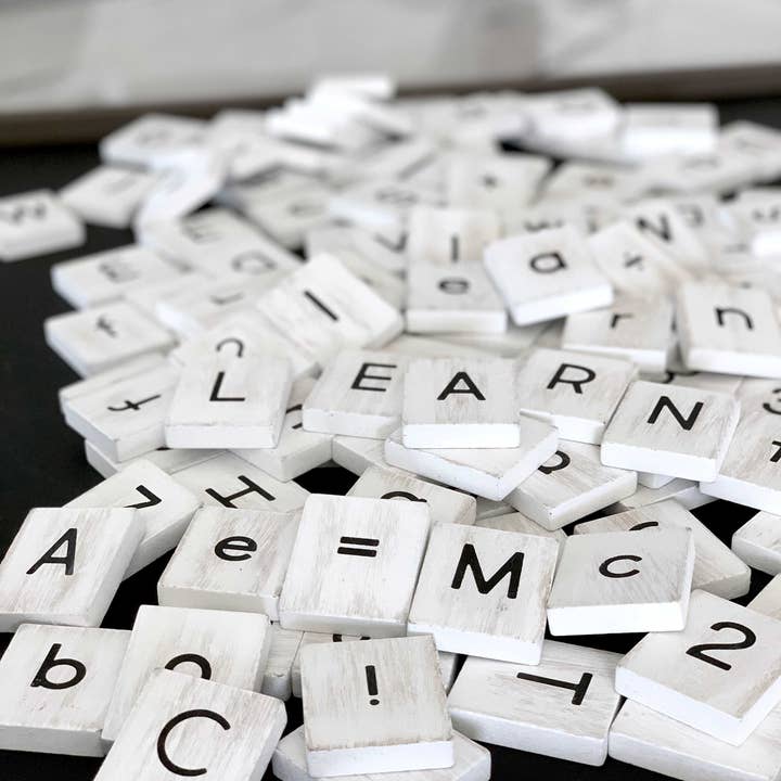 15257 - bag 130 pcs 1x2 (LEARNING KIT) LETTERBOARD LETTERS for wholesale by Devanie At Home (Formerly Adams & Co.)