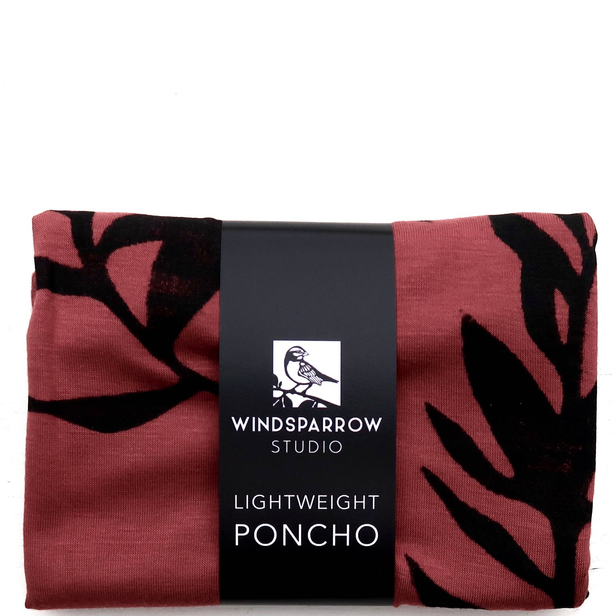 Windsparrow Studio - Wholesale Poncho - Women's - Lightweight Poncho - Laurel (black ink)1