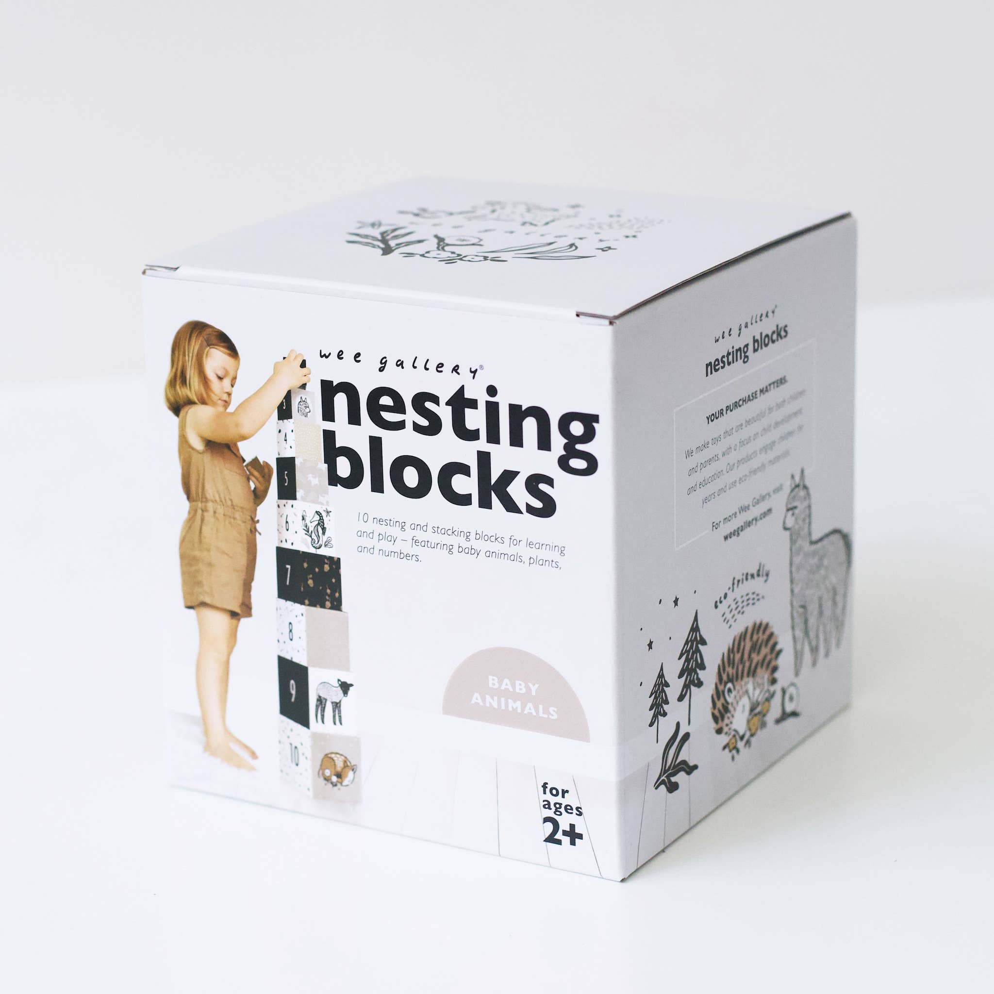 Wee Gallery - Wholesale Stacking Game - Nesting Blocks - Baby Animals1