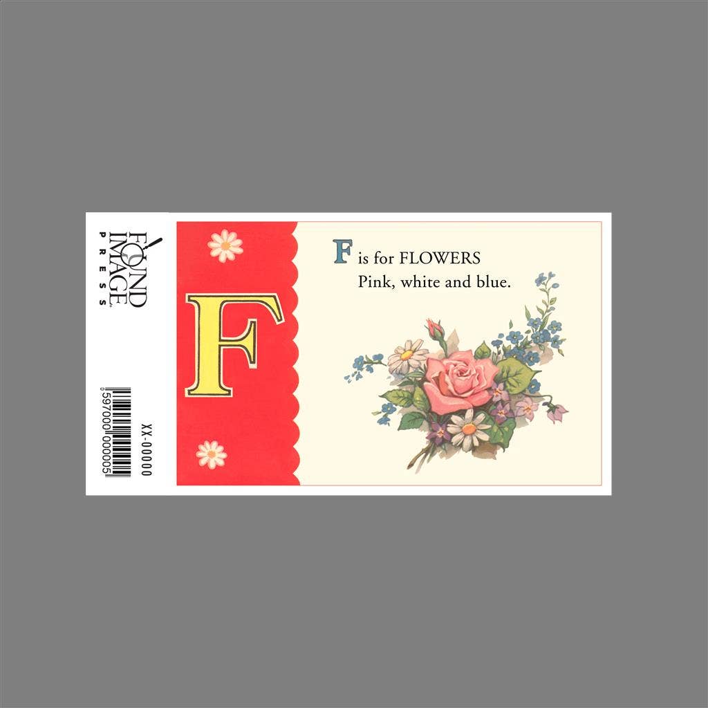Found Image Press - Wholesale Sticker - Sticker KF-102 F is for Flowers1