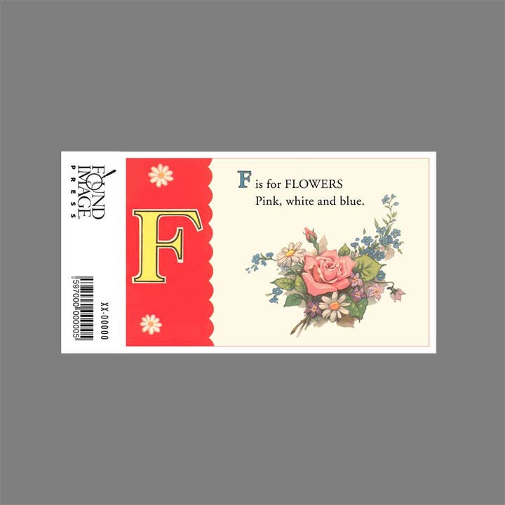Found Image Press - Wholesale Sticker - Sticker KF-102 F is for Flowers1