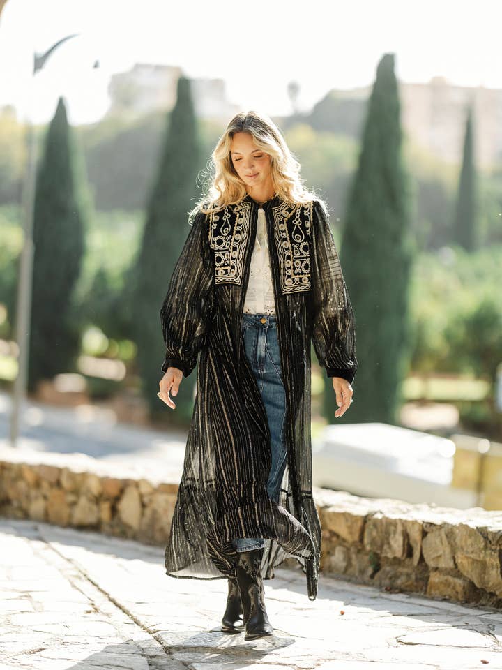 EBONY LONG VEST for wholesale by Piti Cuiti