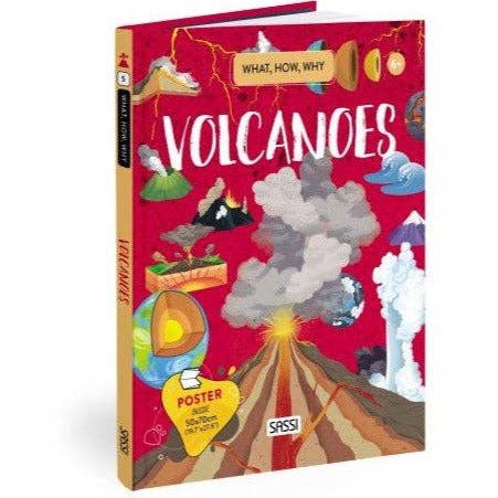 Sassi What How and Why Volcanoes Book and Poster for wholesale by Axis Toys & Gifts