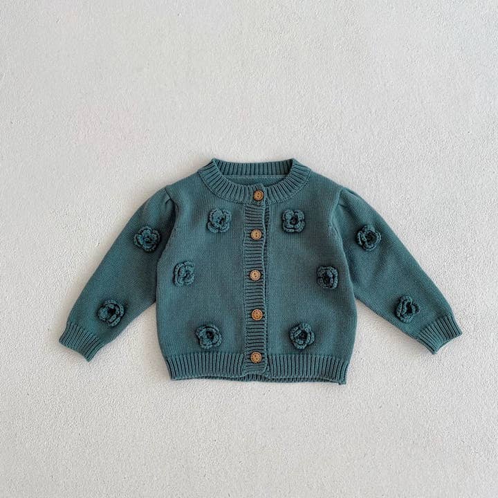 Annie & Charles – wholesale Cardigan – Baby – Annie & Charles® knitted jacket FLOWERS