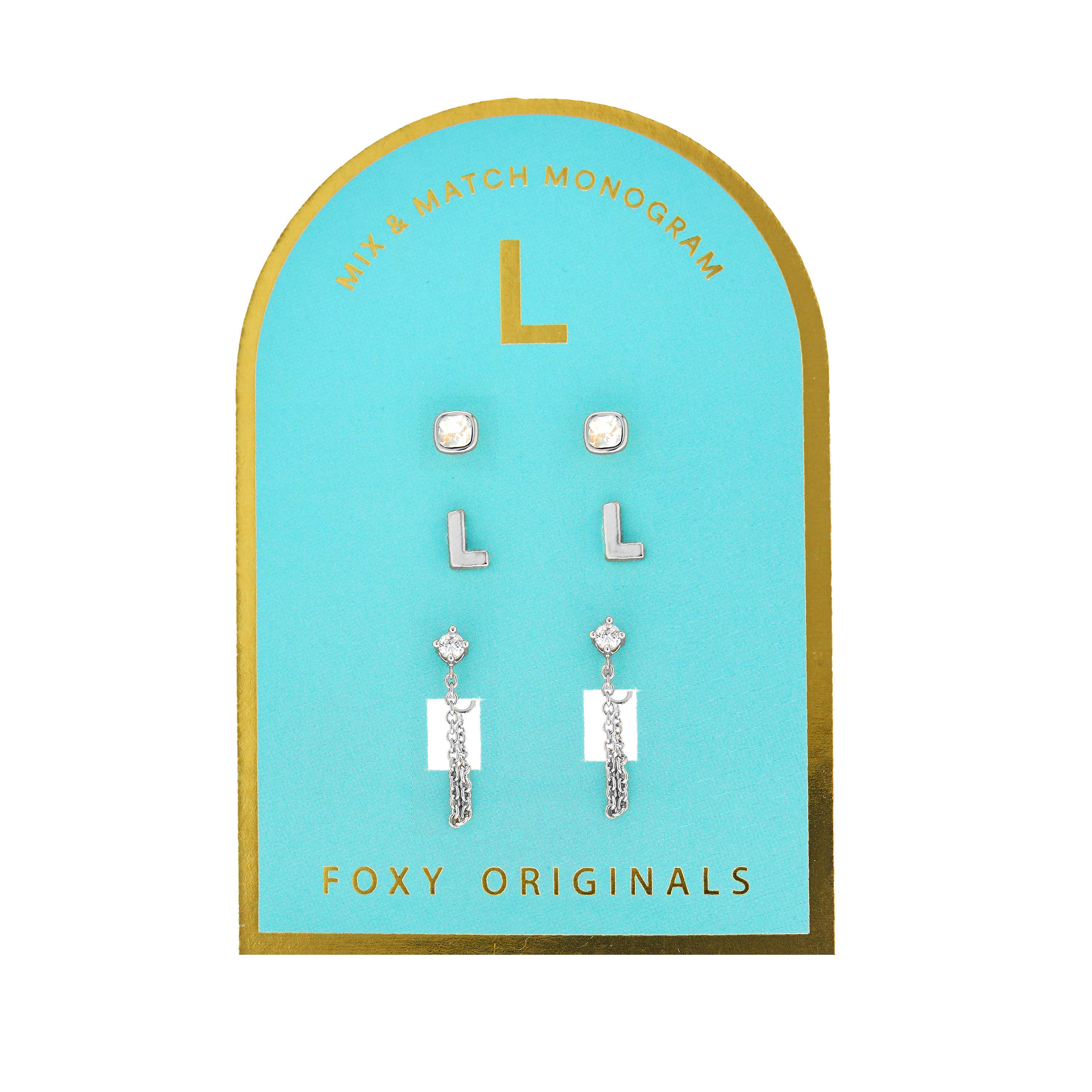 Foxy Originals - Wholesale Jewelry Set - Monogram Collection | Alphabet Mix & Match Earrings Pack14