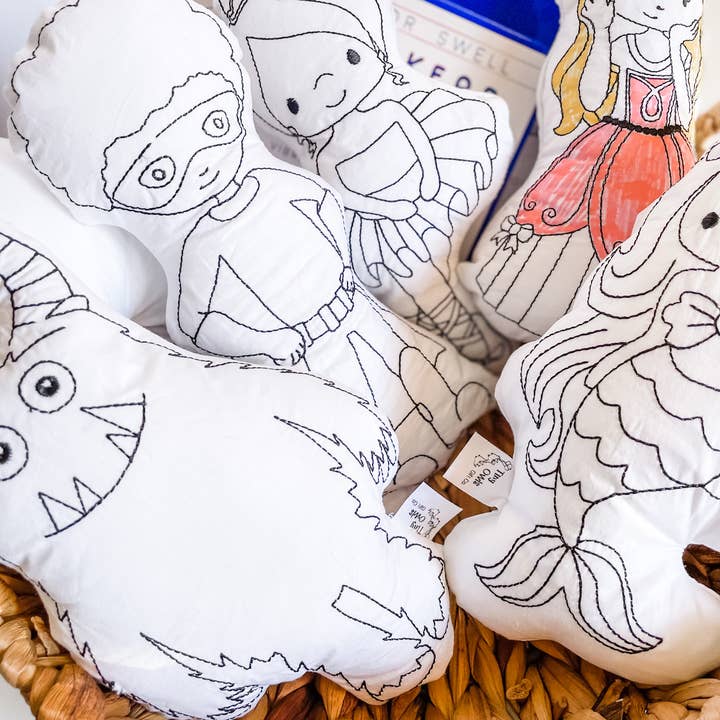 Tiny Owls Gift Co. - Wholesale Coloring Book - Kids & Baby - Doodle Pillow Activity Sampler Set 1