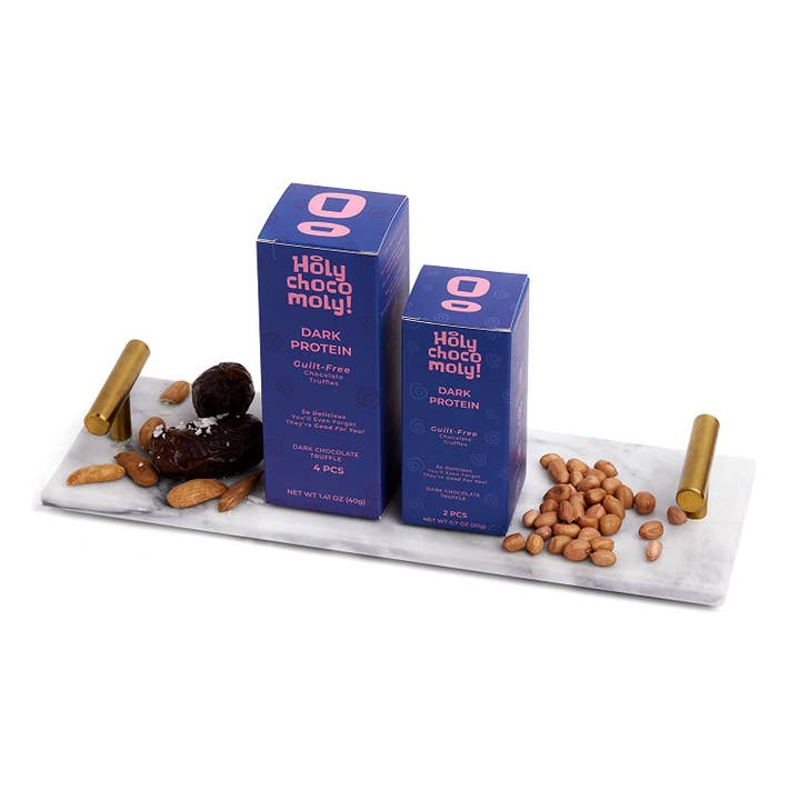 HOLY CHOCOMOLY - Wholesale Chocolate Box - Sugarfree Dark Chocolate Protein Truffle On-the-go Box3