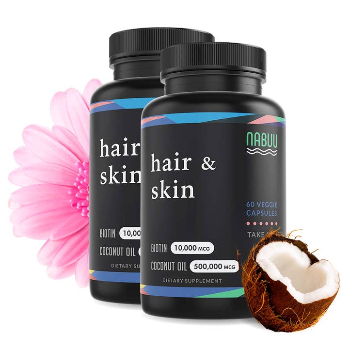 Nabuu Biotin w/ Organic Coconut Oil (2 Pack, 120 Capsules) for wholesale by Nabuu