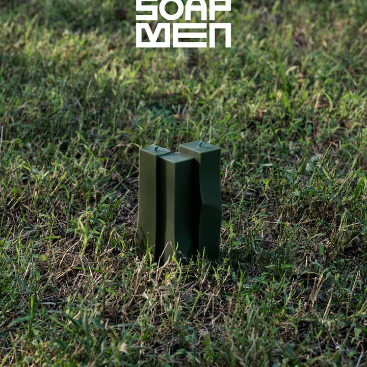 BOLTBOLT - Wholesale Novelty Candle - SOAPMAN Vertical Bar Sculpture Candle - Wild Growth of Grass - Olive Green12