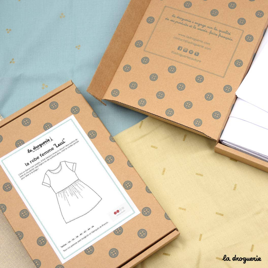 LA DROGUERIE - Wholesale Craft Sewing Kit - Women's dress sewing pattern "Lecci"3