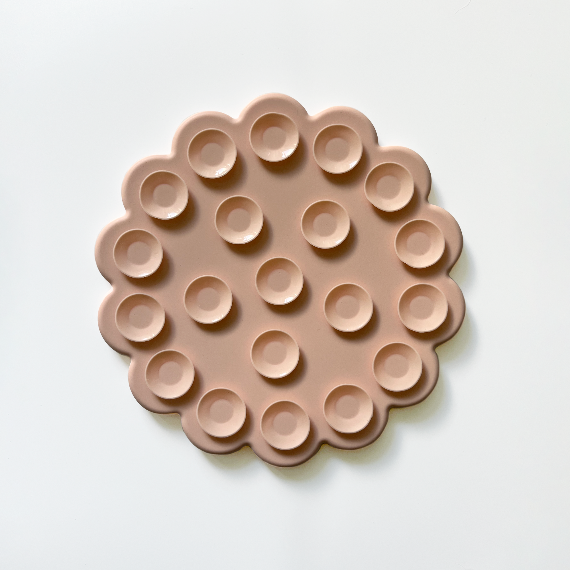 Glacier's Goodies - Wholesale Pet Food Mat - Dog - Hana Lick Mat – Floral Enrichment Mat (8”) – Pink3