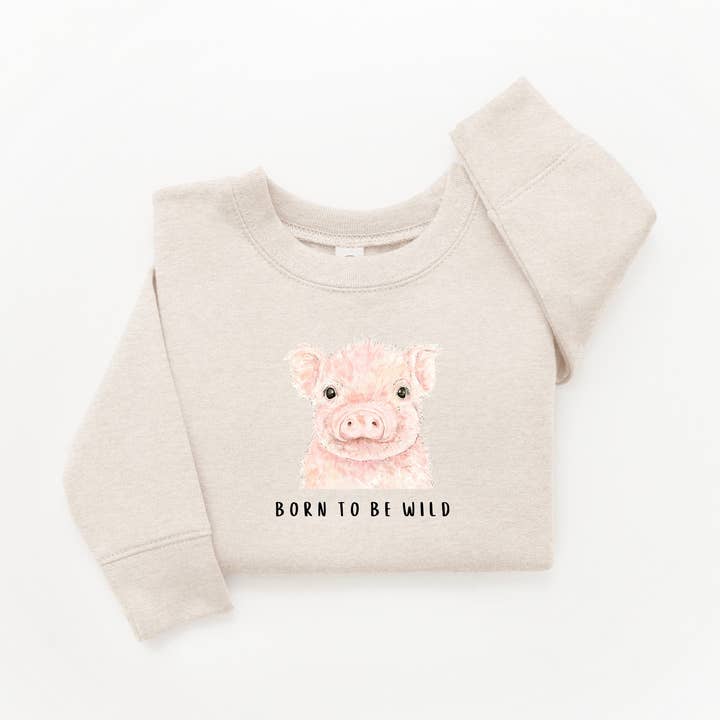Varken Geboren om Wild te Zijn Sweatshirt voor wholesale door WLDFLWR Studio