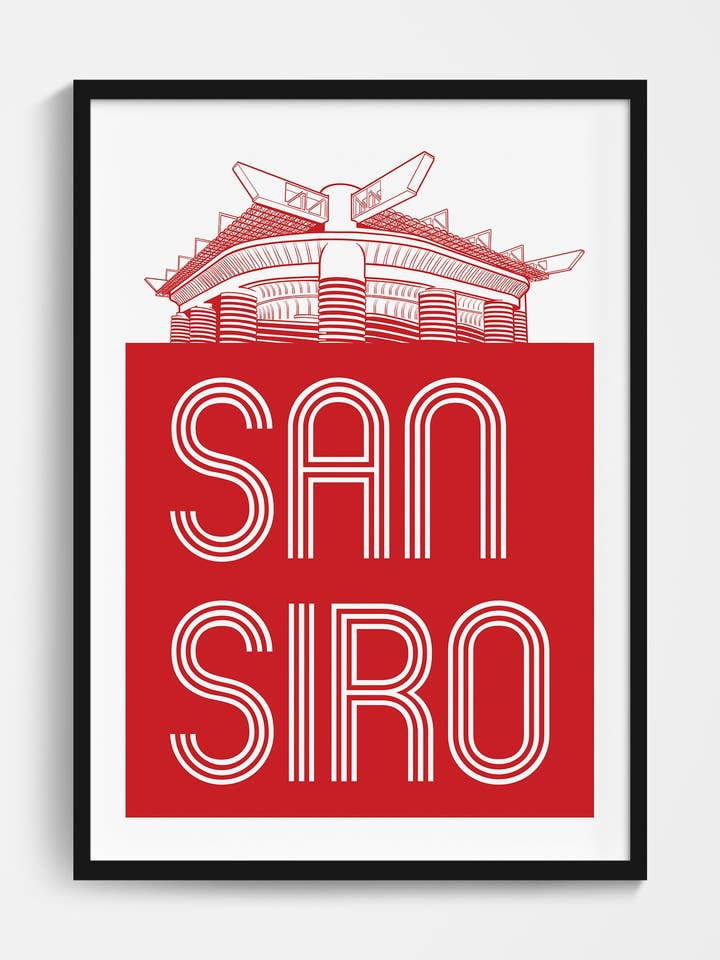 San Siro Type Print (Red) for wholesale by Football Devotion