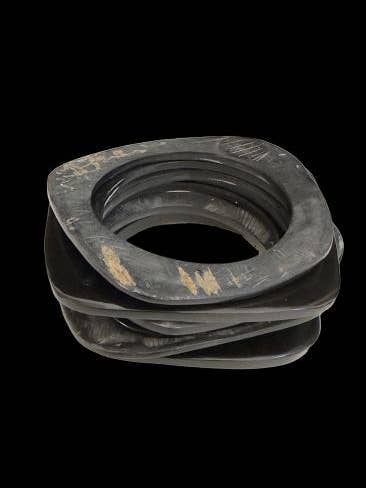 Set of 6 Asymmetrical Water Buffalo Horn Bracelets - for wholesale by Africa And Beyond Art Gallery