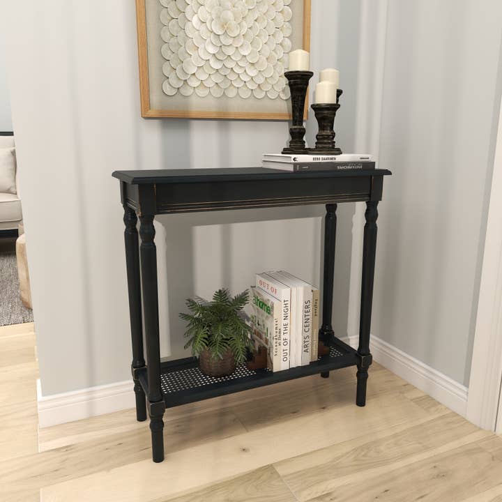 Deco Marché - Wholesale Console Table - Traditional Black Wooden Console Table4