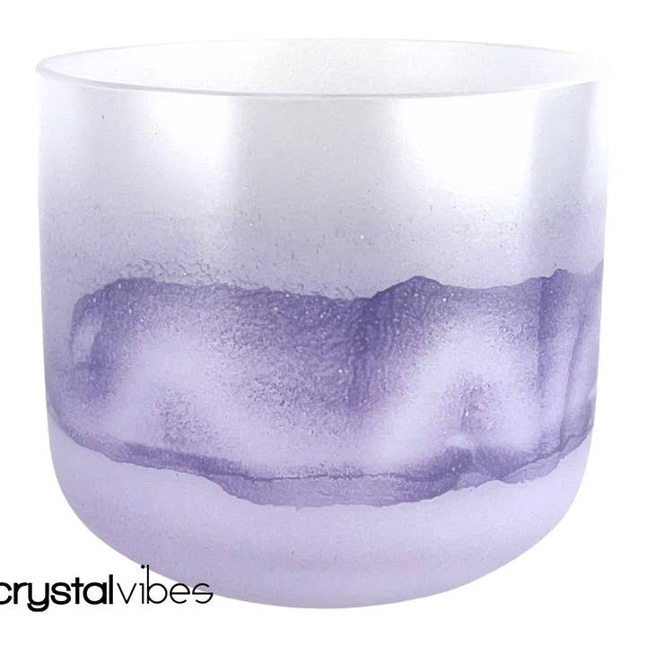 7" Amethyst Empyrean Fusion Crystal Singing Bowl F# Note for wholesale by HK Higher Knowing
