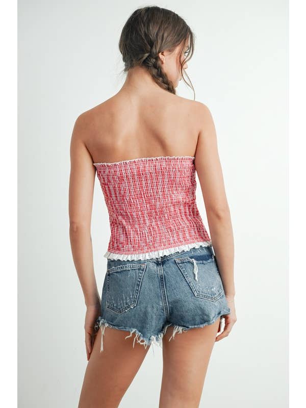 Vanilla Monkey - Wholesale Knit Top - Women's - Ruffled Tube Top