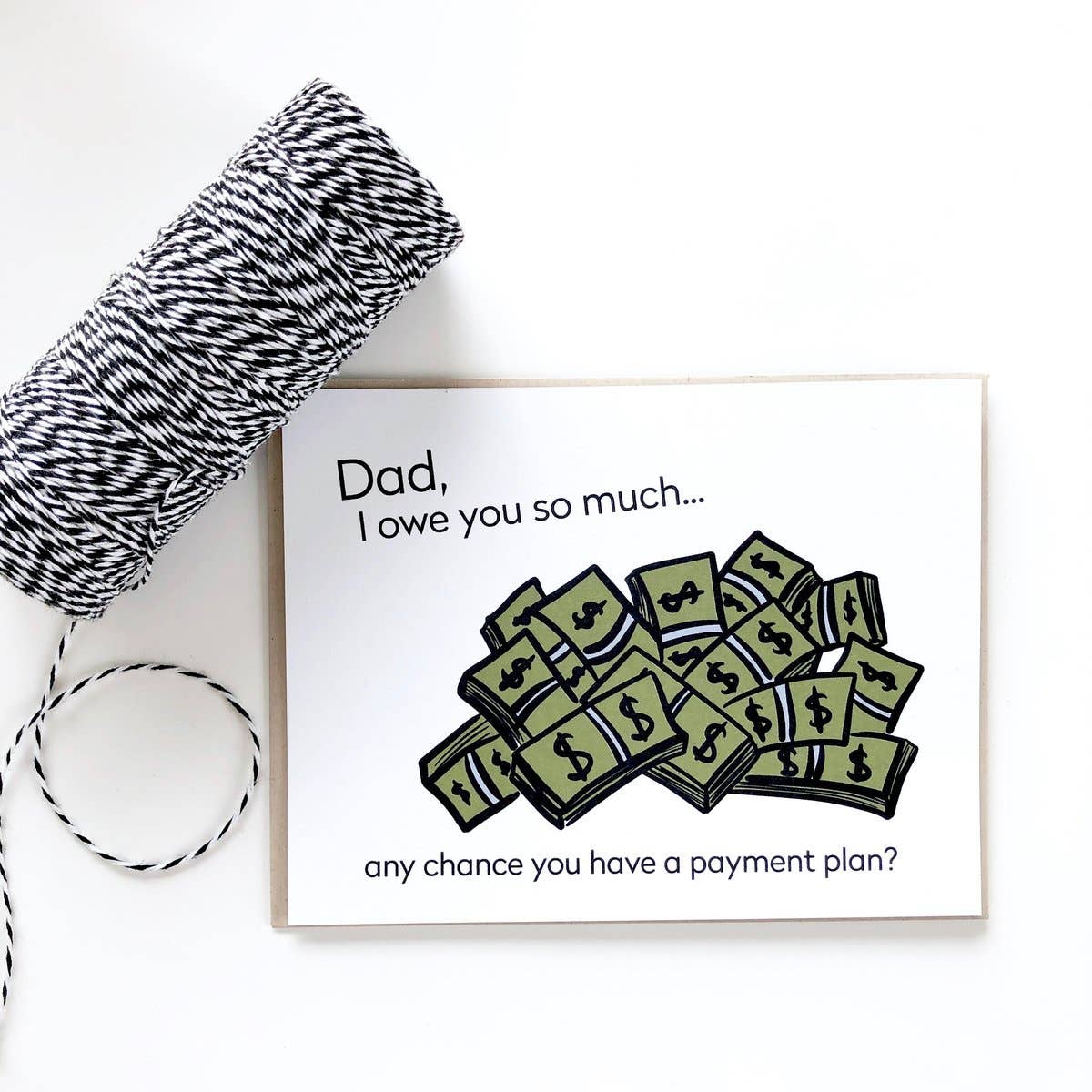 PAGEFIFTYFIVE - Wholesale Father's Day Card - I Owe You So Much Dad Card1