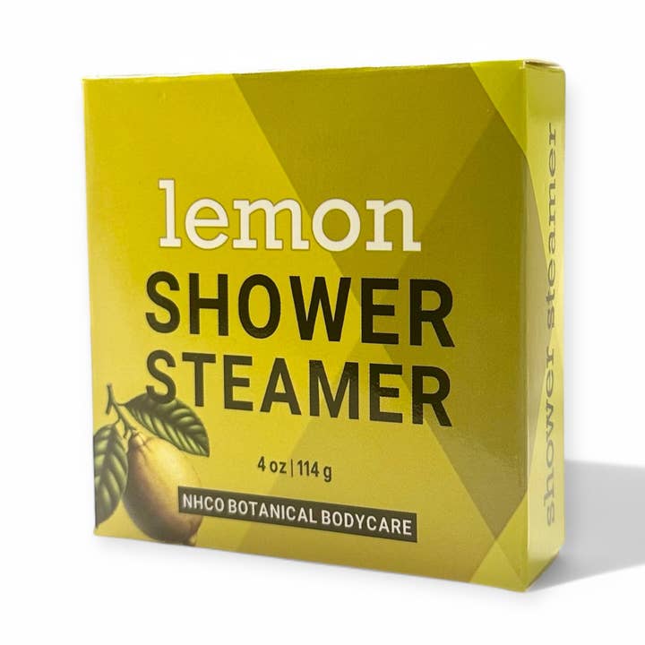Lemon Menthe Shower Steamer for wholesale by NHCO Botanical Bodycare