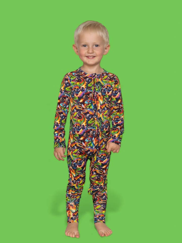 ROAR & REV DROOM ROMPER voor wholesale door Dream Big Little Co.