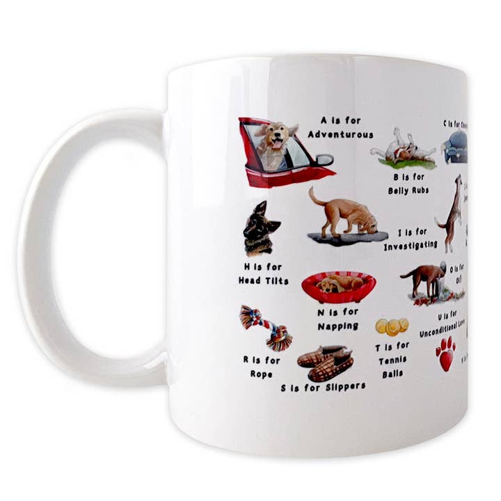 Yeti Cards & Gifts - Wholesale Coffee mug - The Dog's Alphabet Mug