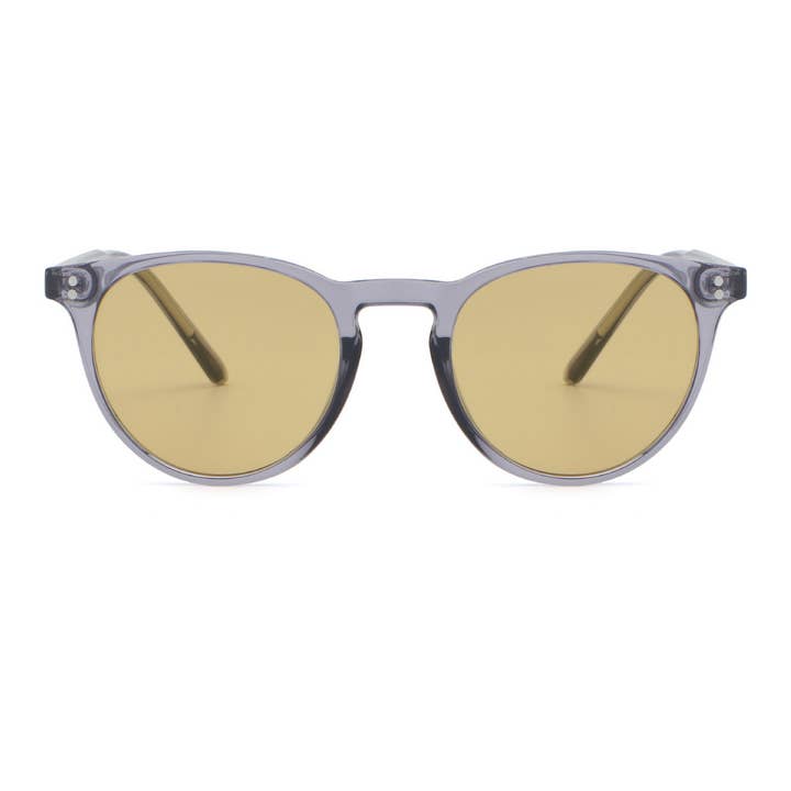 ACCITY - Wholesale Sunglasses - Unisex - FASHIONABLE FAUX ACETATE ROUND FRAME SUNGLASSES_CWASG05063