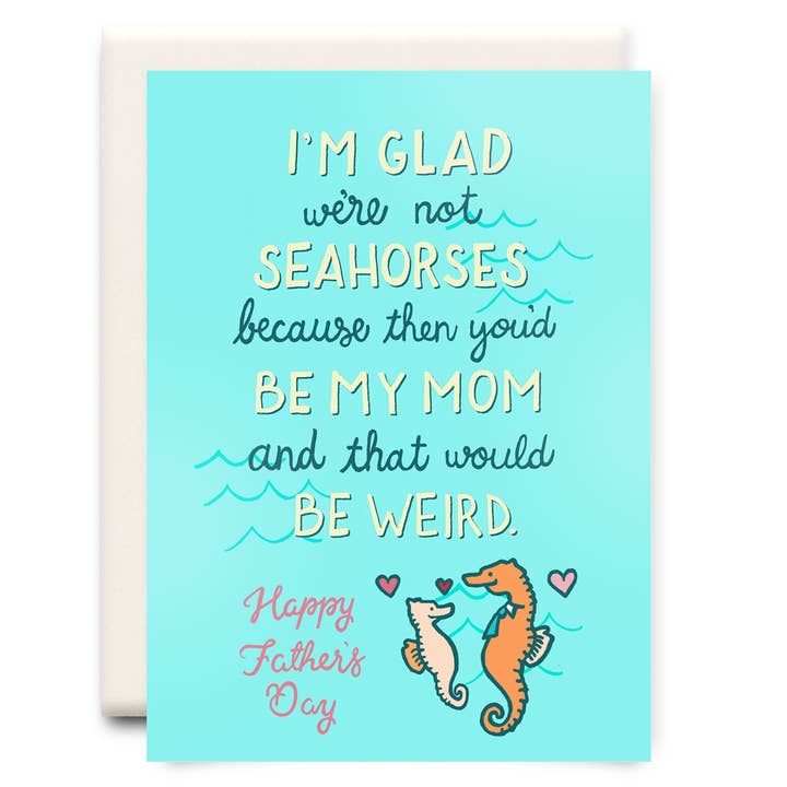 Seahorses | Father's Day Greeting Card for wholesale by Inkwell Cards