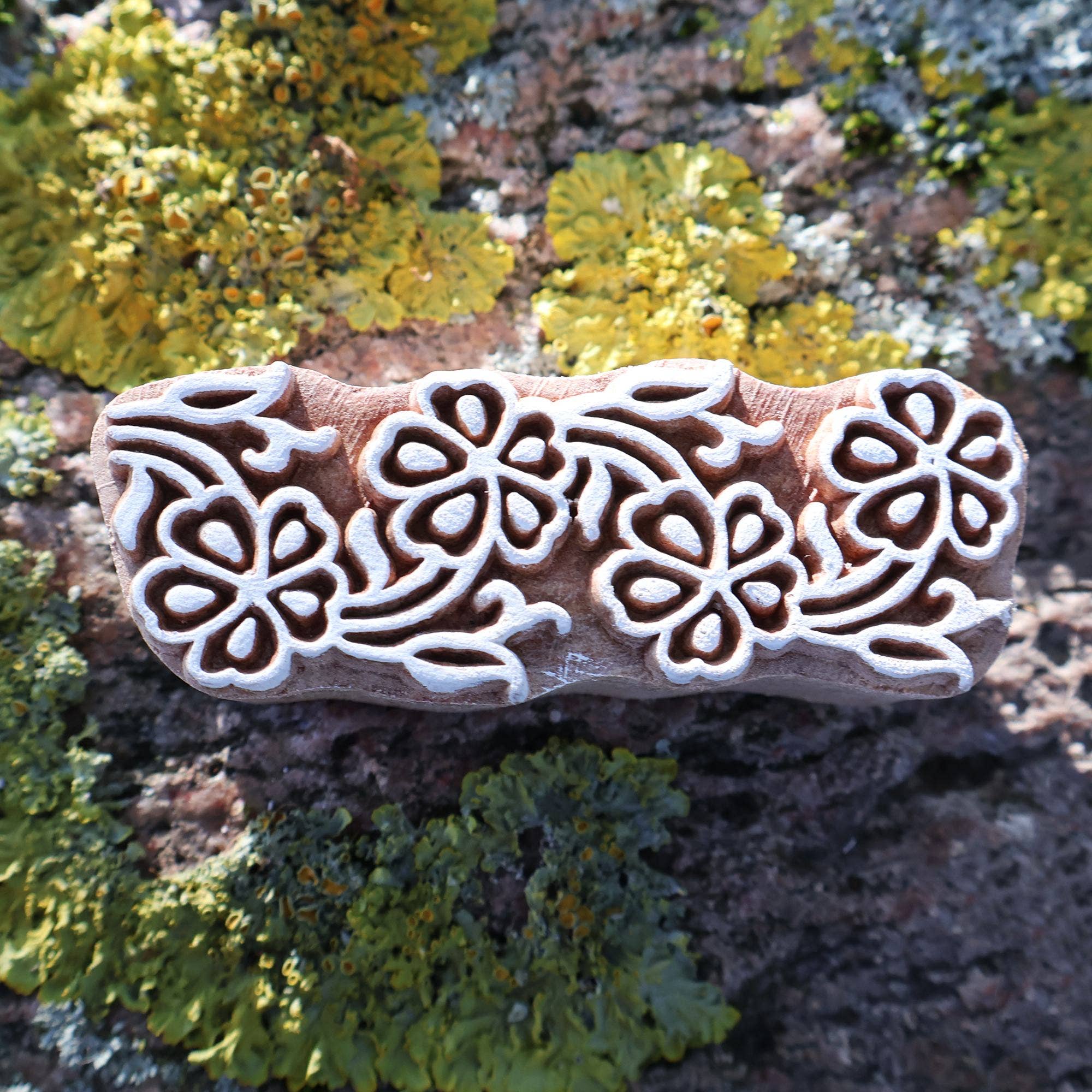 Tribal Trade GmbH – Engroshandel Gummistempel/pyntestempel – Stempel trækant 7,5 cm model 07 kant træstempel8