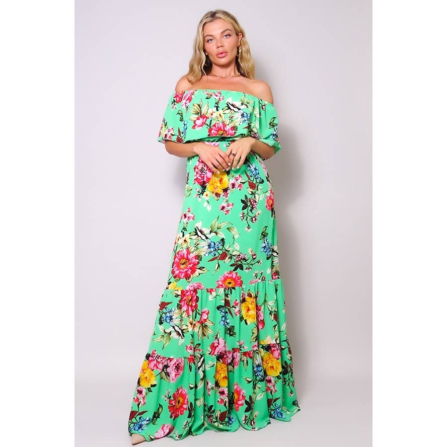 CEFIAN FASHION - Wholesale Dress - Women's - LOVE ME A LULU TIERED RUFFLE MAXI DRESS2