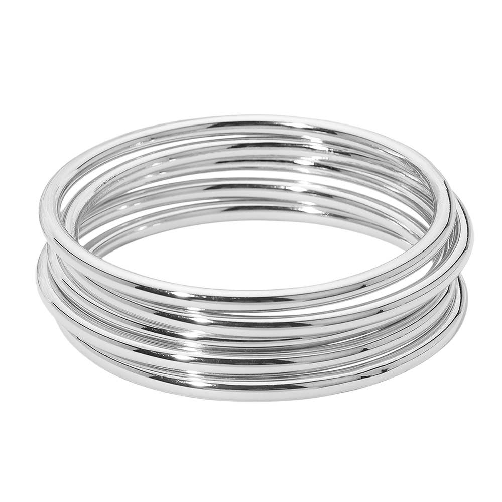 Sensibling Corp. - Wholesale Bangle Bracelet - 3PCS - Polished Metal Multi Layered Bangle Bracelets4