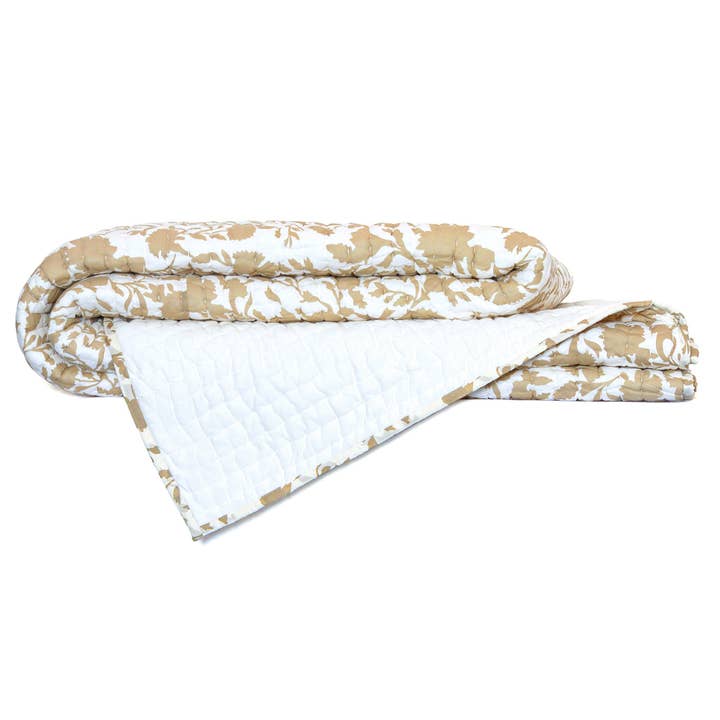 Colcha Estampada Fleur 92"x96" para venta al por mayor de Neem Living