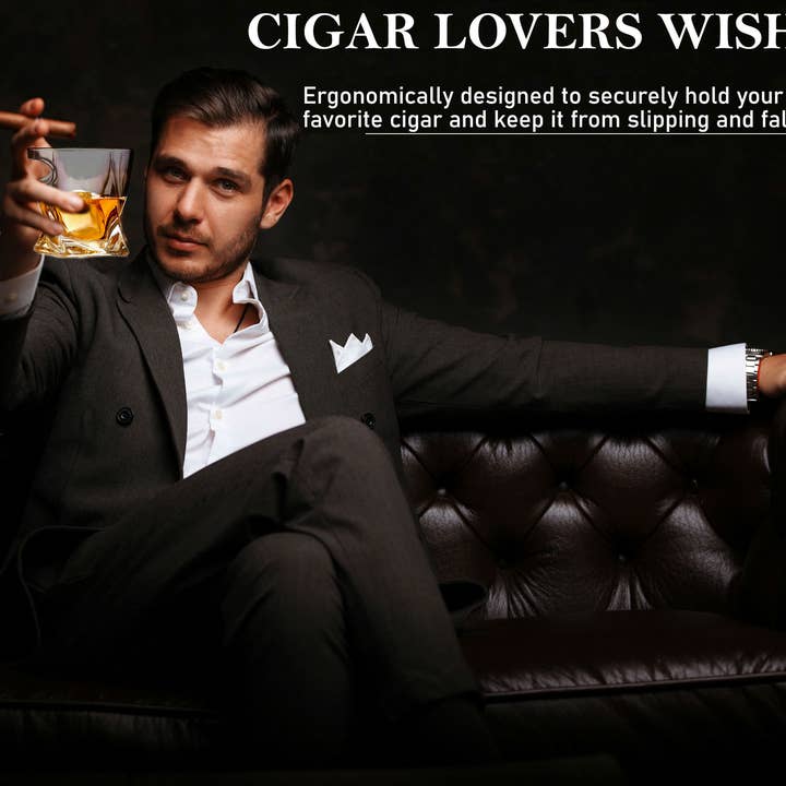 Bezrat - Wholesale Cocktail/Liquor Glass - Cigar Holder Glass, Old Fashioned Whiskey Tumbler Set of 23