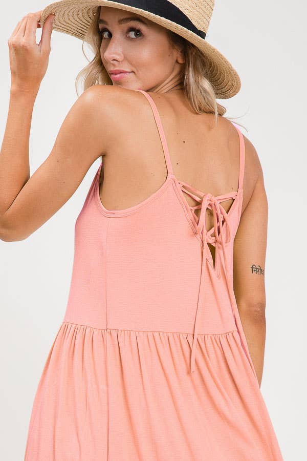 7th Ray – Engroshandel Kjole - Dame – Lagdelt Justerbar Snøret Ryg Blondeopbundet Flydende Mini Kjole D24693