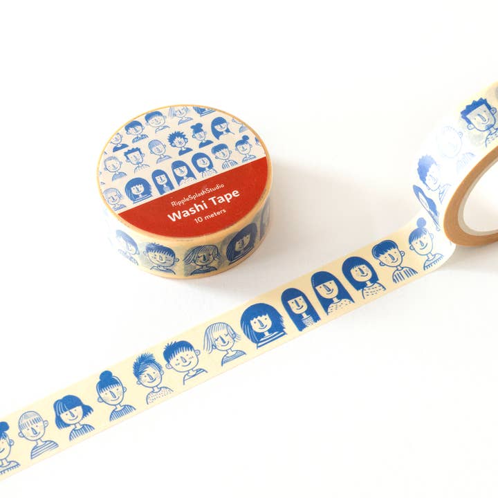 RippleSplash Studio - Wholesale Washi Tape - Vibrant Faces Washi Tape - 15mm x 10m4