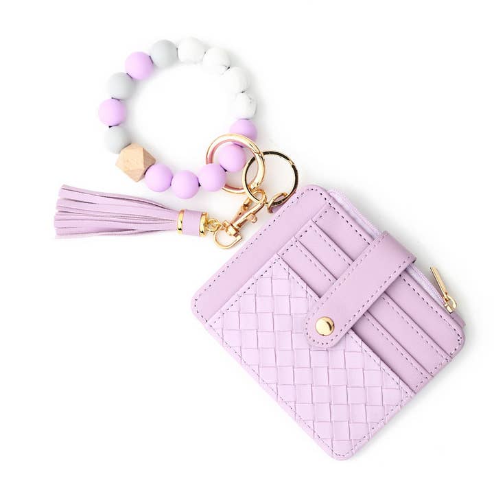 ACCITY - Wholesale Keychain Bracelet - WOVEN PLAID CARD HOLDER MULTI-LAYER KEYCHAIN_CWMM1294