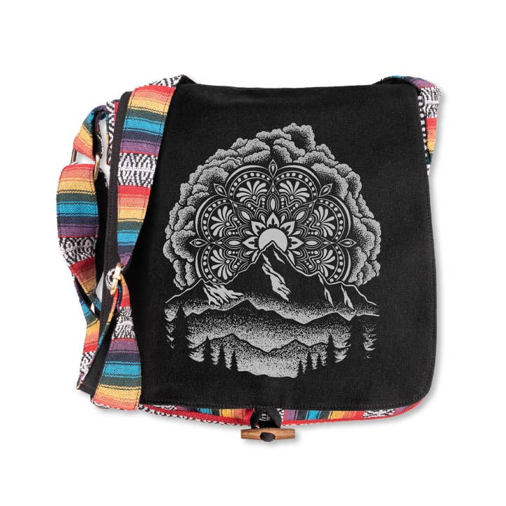 Soul Flower – wholesale Messenger bag – Unisex – Summit Solstice Messenger Bag - Black
