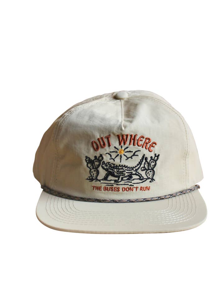 Out Where The Buses Don't Run Hat for wholesale by Cheap Whiskey