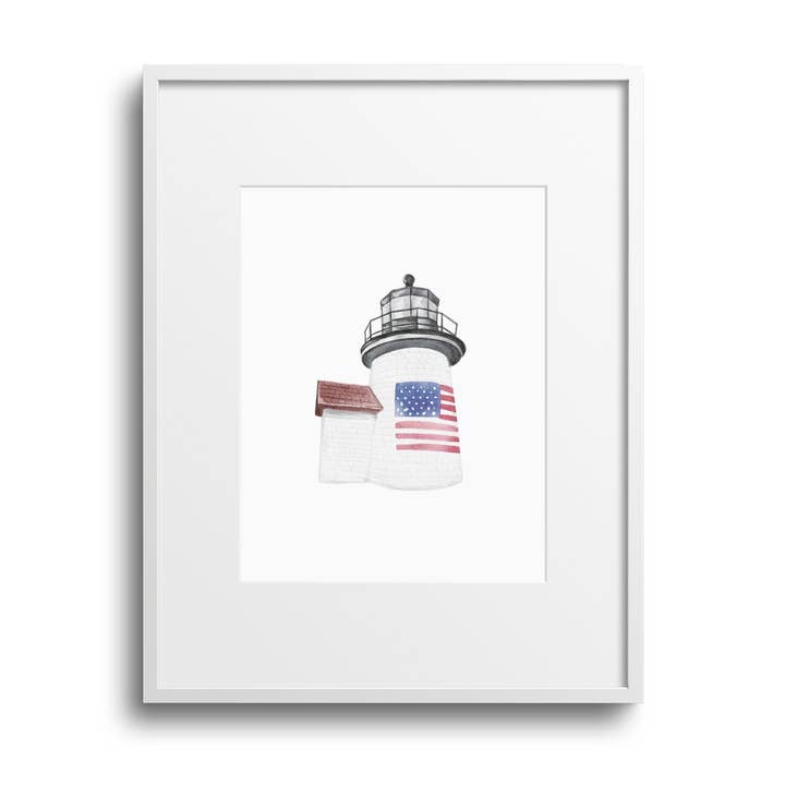 Brant Point Light Nantucket Kunstdruck für den Großhandel von WonderfullyWrittenCo