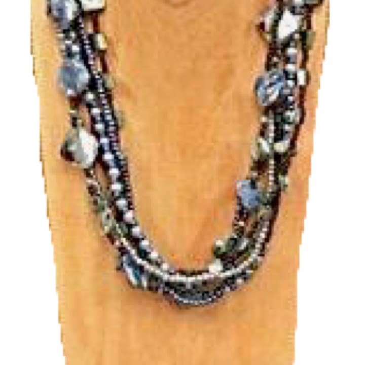 Bamboo Source Tropical Decor – wholesale Beaded bracelet – Shell & Pearl Bead Bracelet - Black2