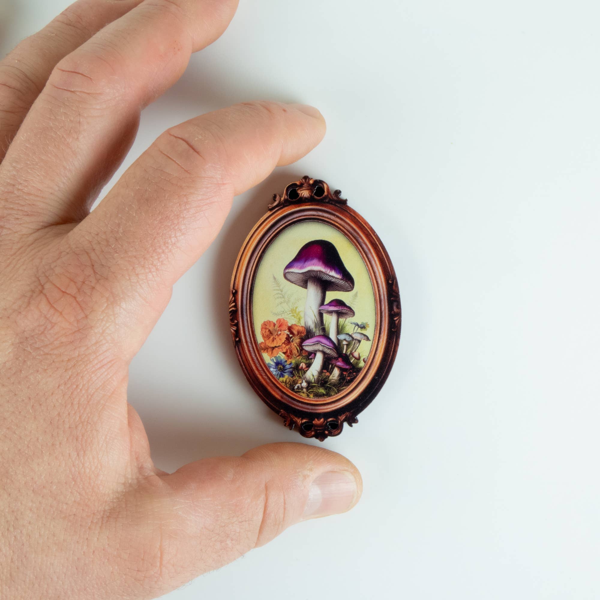 Standish House - Vente Aimants - Aimants avec champignons, effet 3D encadré, cadres vintage3