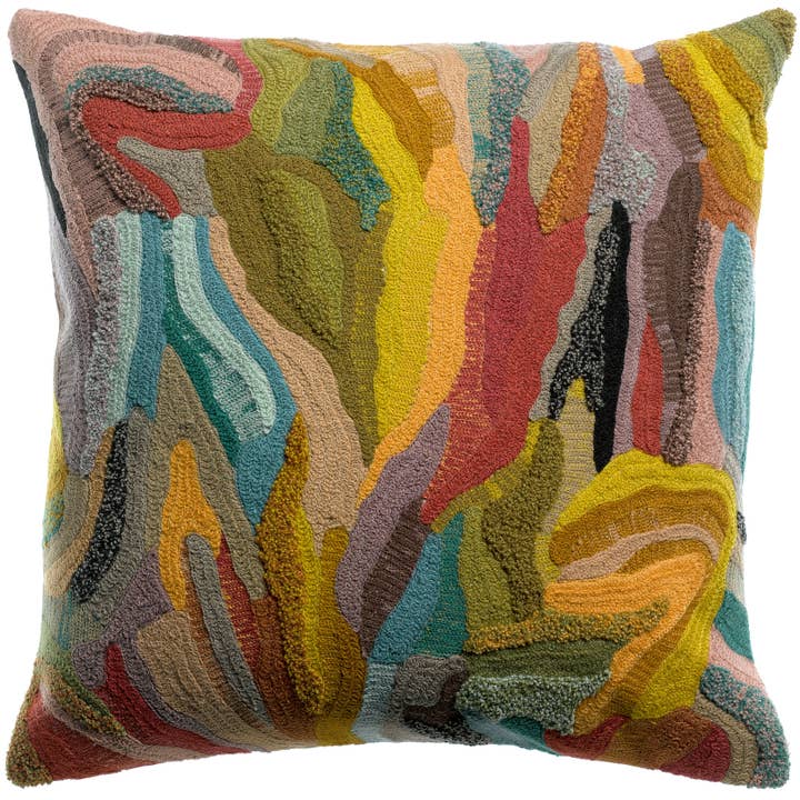 Betty Mineral Embroidered Cushion 45 X 45 for wholesale by Maison Vivaraise & La Cerise sur le Gâteau