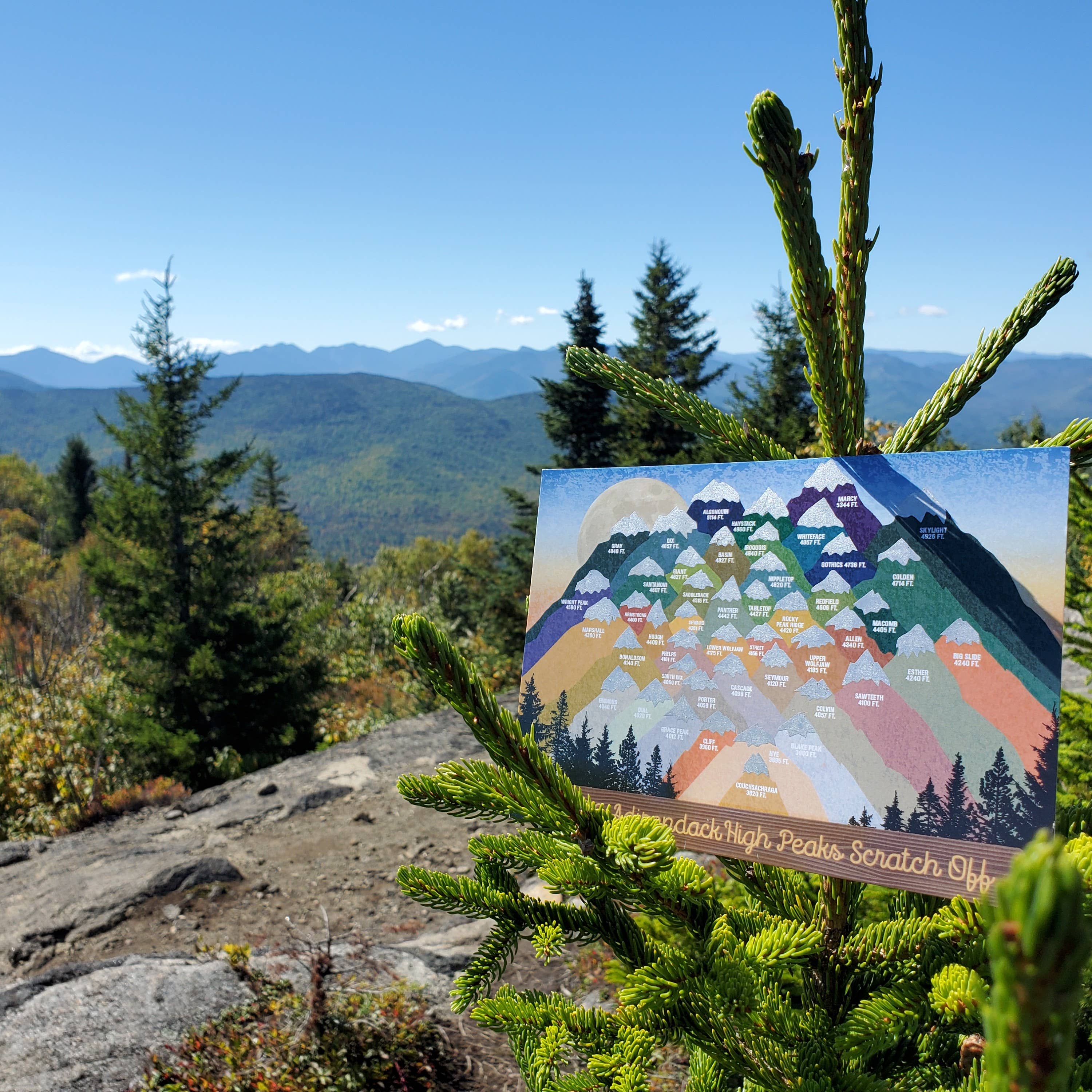 REMOVED BRAND - Wholesale Poster - NY'S Adirondack 46 High Peaks Hiking Scratch Off7