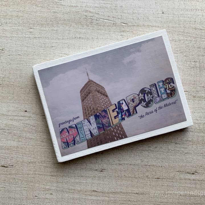 Magnet - Greetings from Minneapolis - the Paris of the Midwe for wholesale by Juniper & Spruce