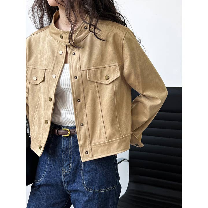 Marayn - Wholesale Jacket – Women's - 2025 NEW Suede Moto Jacket Sweet Cool and Edgy2