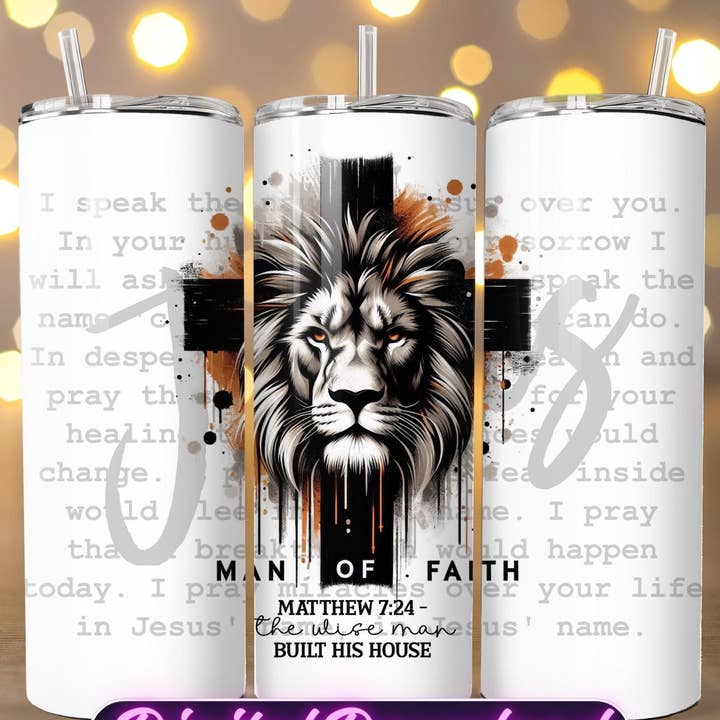 Gobelet Homme de Foi, Gobelet Évasé 20oz, Tasse Chrétienne pour la vente par Dm Crafting